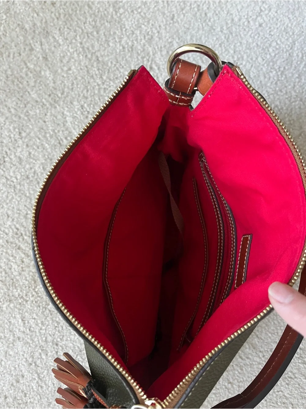 Dooney & Bourke Twist Wrap Hobo pebble leather